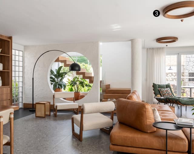 Render fotorrealista de sala de estar